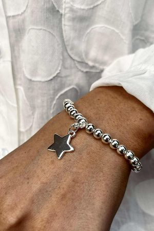 Laundry B Free Spirit Stretch Stacker Bracelet Star Silver